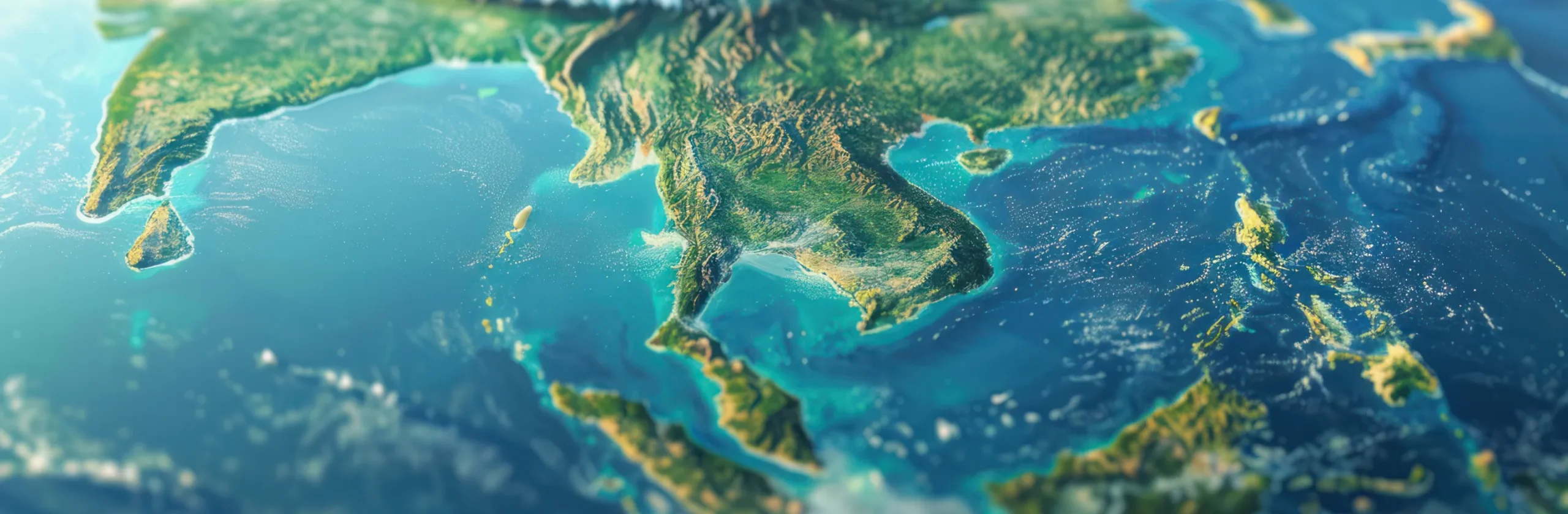 Satellite view of Asia Pacific region representing Elken global outreach