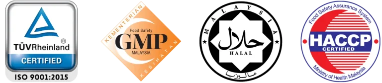 Official GMP, Halal and HACCP certifications for Elken manufacturing