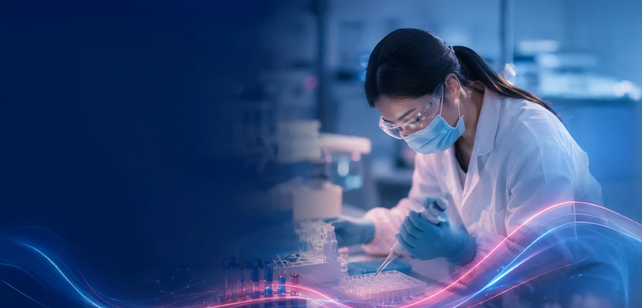 Scientist conducting advanced laboratory research and innovation