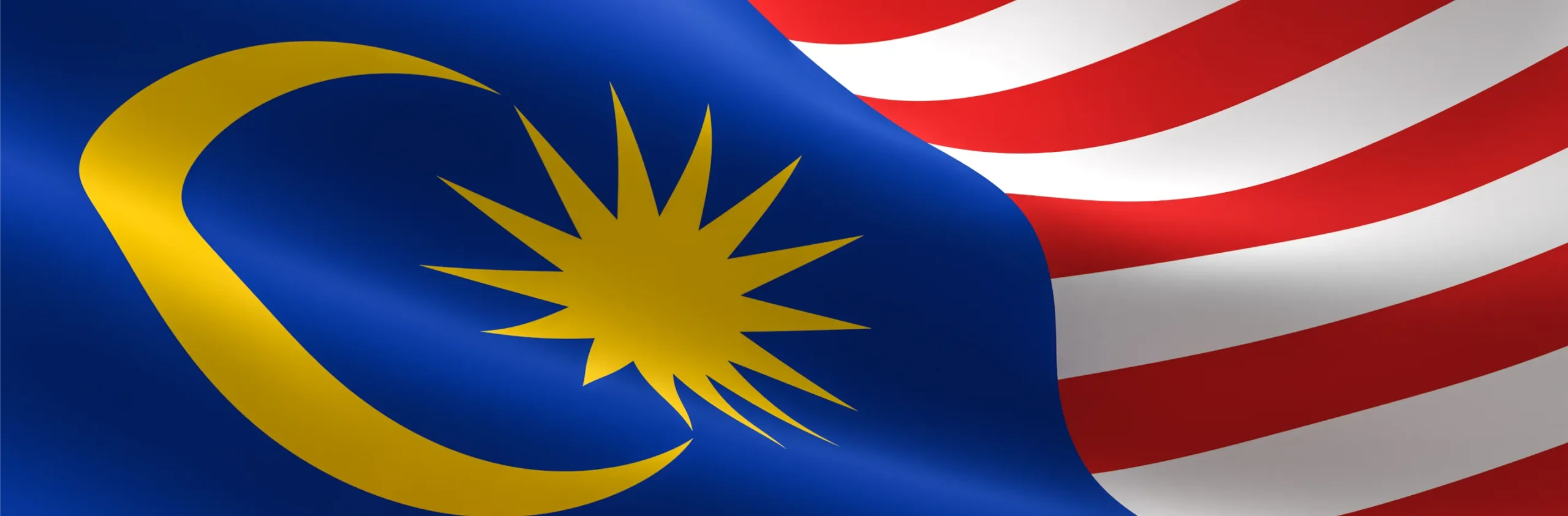Malaysian flag representing the founding of Elken in Malaysia in 1995