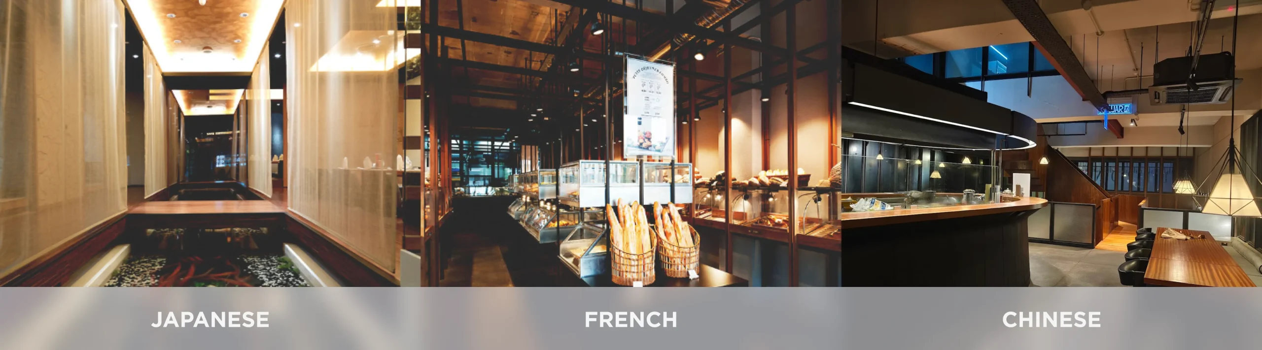 Modern Elken cafeteria interior with multiple dining concepts