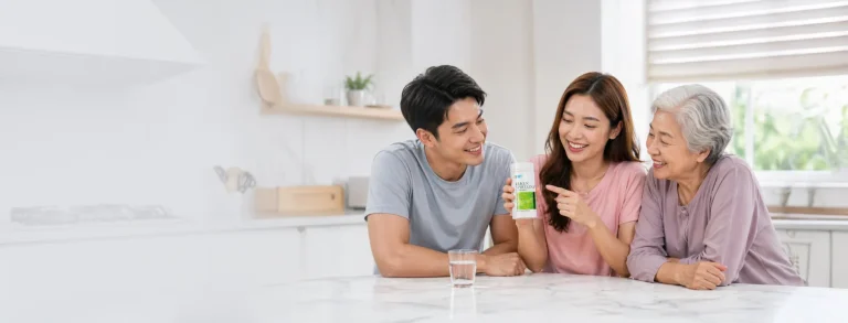 Adults consuming Elken Spirulina tablets for daily nutritional support