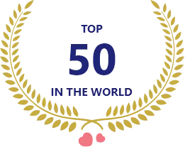 Top 50 in the world recognition badge